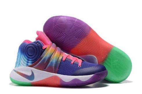 Nike Kyrie 2 II EP Rainbow Men Shoes Purple Orange Green Multi Color 849369 993