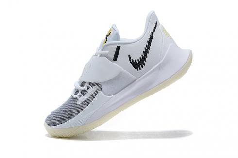 2020 Nike Kyrie Low 3 EP White Black Grey Ivring Basketball Shoes CJ1287-100