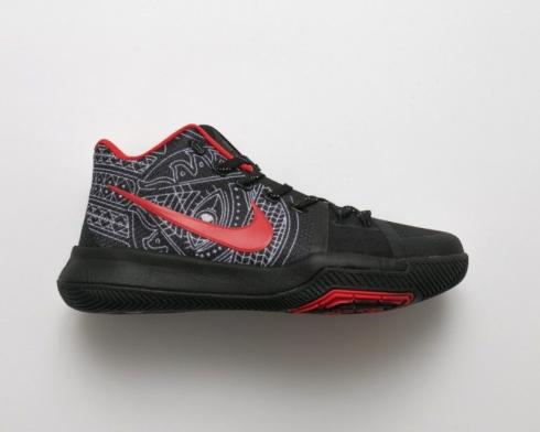 Nike Kyrie 3 EP Outdoor Sneakers Black Red Men Basketball Shoes 852396-030