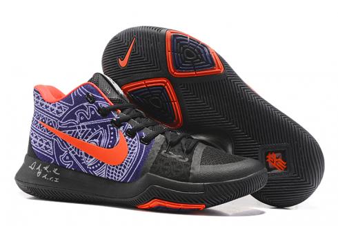 Nike Zoom Kyrie III 3 Men Basketball Shoes Black Orange Purple