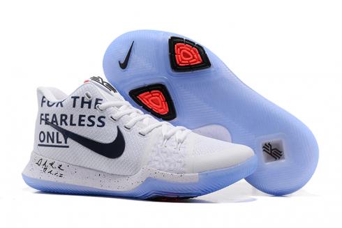 Nike Zoom Kyrie III 3 Men Basketball Shoes White Black Light Blue