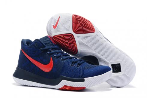 Nike Zoom Kyrie III 3 deep blue red white Men Basketball Shoes