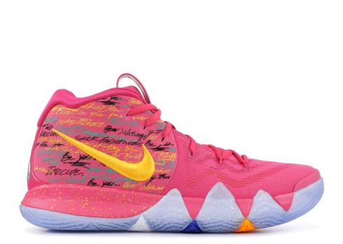 Kyrie 4 NBA 2k18 Friends And Family University Watermelon Ice Gold 860844-868