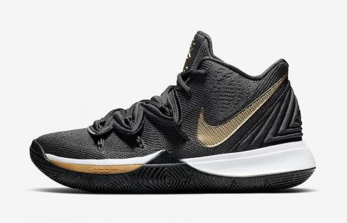 Nike Kyrie 5 EP Metallic Gold White Black Basketball Shoes Sneakers AO2919-007