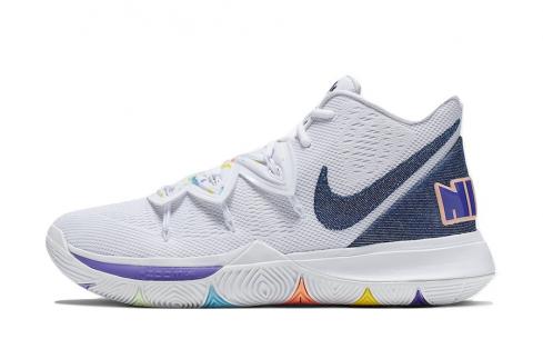 Nike Kyrie 5 Have A Nike Day White Deep Royal Glacier Blue AO2919-101