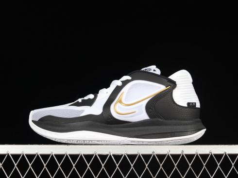 Nike Zoom Kyrie Low 5 EP White Black Metallic Gold DJ6014-002