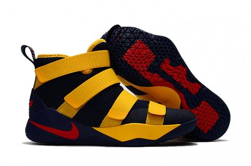 Nike Zoom Lebron Soldiers XI 11 deep blue yellow Men Basketball Shoes