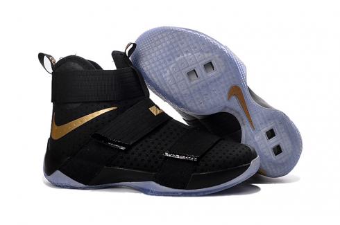 Nike Lebron Soldier 10 X MVP Gold Black Chanmpionship Basketball Shoes Men Sneaker 844378