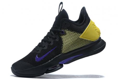 2020 Nike LeBron Witness 4 IV EP Black Opti Yellow Voltage Purple CD0188 004