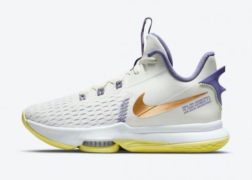 Nike Zoom LeBron Witness 5 Pastel Lakers Purple Yellow CQ9381-102
