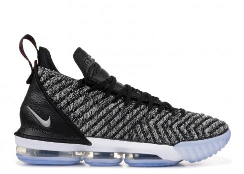 Nike LeBron XVI Oreo Black Metallic Silver White AO2588-006