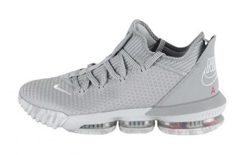 Nike LeBron 16 Low Wolf Grey White University Red CI2668-003