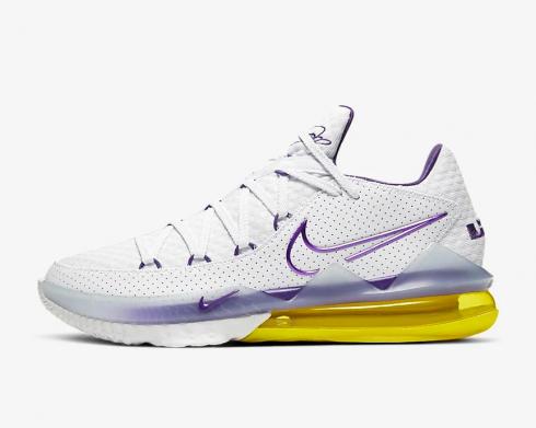 Nike Zoom LeBron 17 Low White Voltage Purple Dynamic Yellow CD5007-102