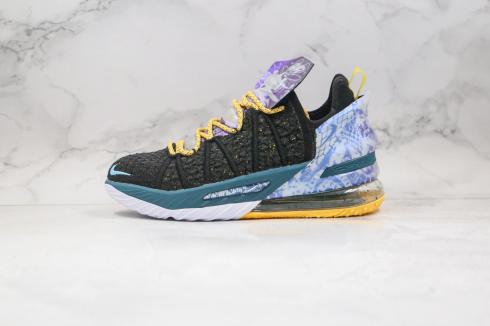 Nike LeBron 18 Reflections Black Gold Dark Teal DB8148-003