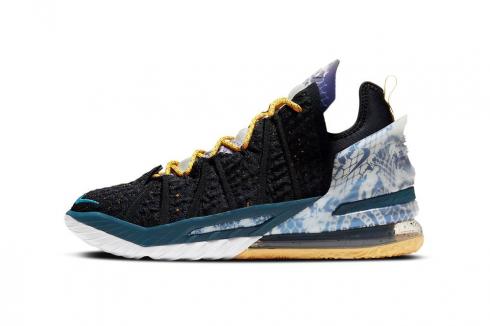 Nike Zoom LeBron 18 EP Reflections Black Bleached Aqua Topaz Gold Dark Teal DB7644-003