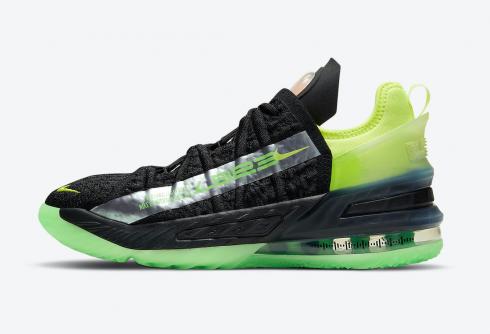 Nike Zoom LeBron 18 GS Black Green University Red Multi-Color CW2760-009
