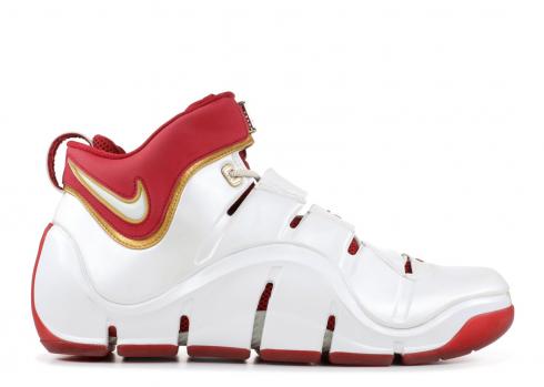 Zoom Lebron 4 Playoff White Sport Gold Red Metallic BAM284M48C1