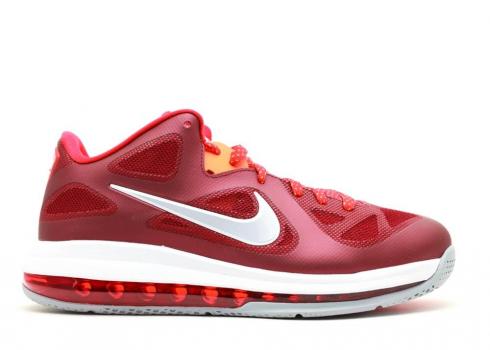 Nike Lebron 9 Low Cherry Chilling Grey Red Tm Total Or Wolf 510811-600