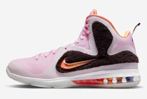 Nike Zoom LeBron 9 King of LA Regal Pink Multi-Color Velvet Brown DJ3908-600