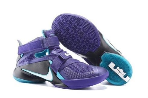 Nike LeBron Soldier IX Men Basketball Shoes Charlotte Hornets Court Purple 749417-510