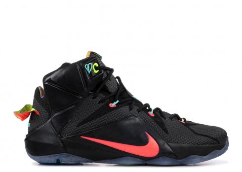 Lebron 12 Data Pnch Hyper Black Bright Volt Mng 684593-068