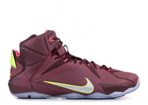 Lebron 12 Pw Volt Pink Merlot Silver Metallic 684593-607