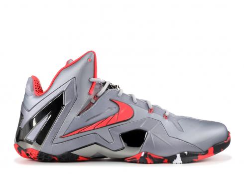 Lebron 11 Elite Team Cl Grey Grey Laser Black Wolf Crimson 642846-001