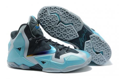Nike Zoom Lebron XI 11 Men Basketball Shoes Sky Blue Black 616175-401
