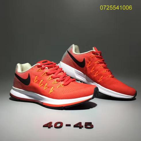 Nike Air Zoom Pegasus 33 Men Running Shoes Red Black White
