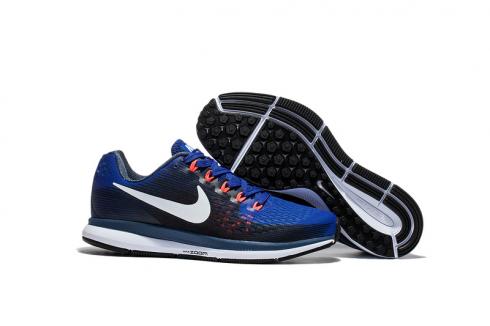 Nike Air Zoom Pegasus 34 EM Navy Blue White Men Running Shoes Sneakers Trainers 880555-414