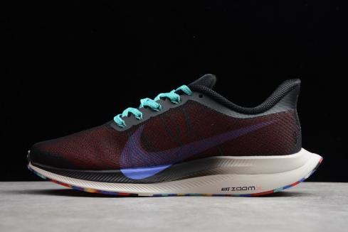 2019 Nike Zoom Pegasus 35 Turbo Multicolor Black Purple Green AJ4115 004