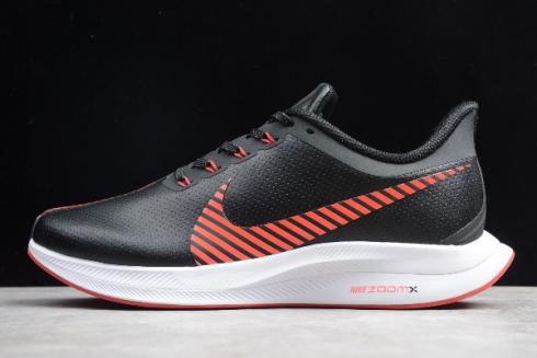 2020 Nike Air Zoom Pegasus 35 SHIELD Black Bright Red White Leather Mens Size BQ3290 601