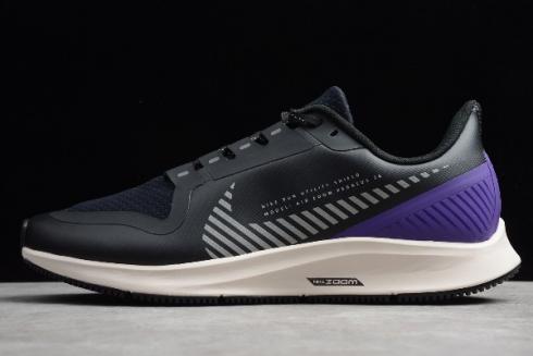 2019 Nike Air Zoom Pegasus 36 Shield 2019 Black Voltage Purple AQ8005 002