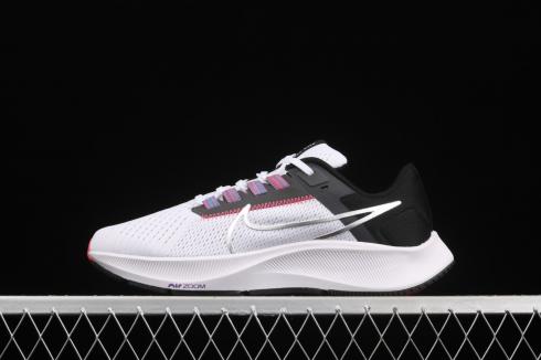 Nike Air Zoom Pegasus 38 White Black Flash Crimson Metallic Silver CW7358-101