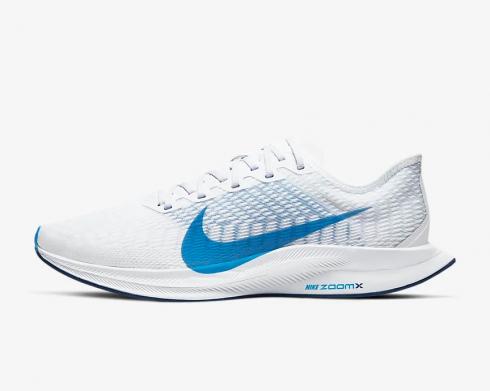 Nike Zoom Pegasus Turbo 2 White Blue Mens Shoes AT2863-100