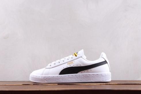 PUMA Basket Tongue White Black Minion Yellow Unisex Big Kid Sneaker 365150-01