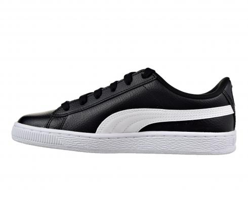 Puma Basket Classic LFS Jr Big Kids Puma White Black Shoes 364503-02