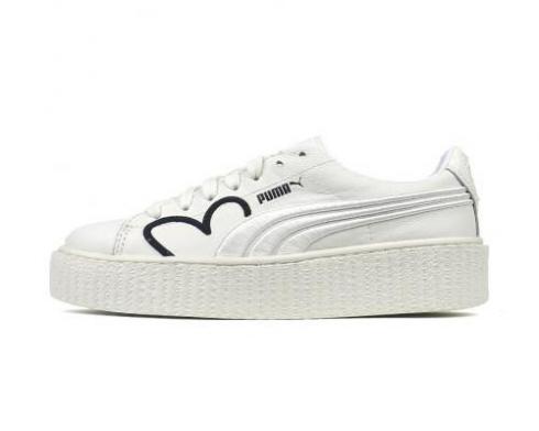 Puma Fenty x Wmns Creeper Clara Lionel Foundation White Black Team Gold 366403-01