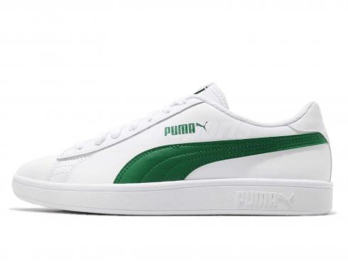 Puma Smash V2 Leather L Sneaker White Green Casual Shoes 365215-03