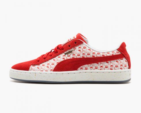 Puma Suede Classic x Hello Kitty Bright Red Womens Shoes 366306-01
