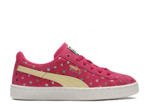 Puma Suede Dotfetti Jr Rose Red Mellow Yellow 359817-03