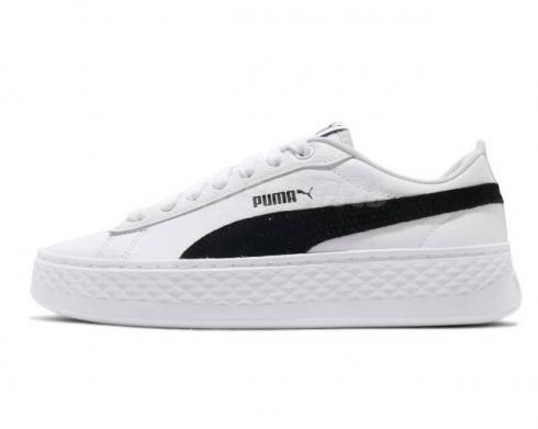 Puma Wmns Smash Platform L White Black Womens Shoes 366487-12