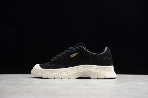 Puma Wmns Utility Suede Black Style Plain Logo Low Top Sneakers Casual Shoes 370981-01
