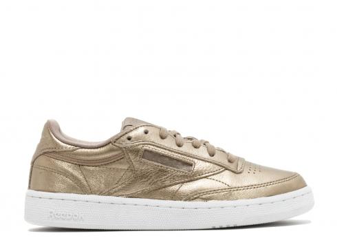 Reebok Club C 85 Melted Metal Pearl White Grey Gold Met BS7901