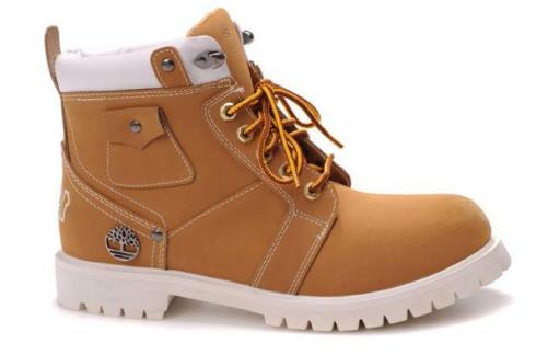 Mens Timberland 6-inch Boots Wheat White