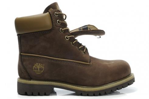 Mens Timberland 6-inch Double Tongue Boots Dark Brown