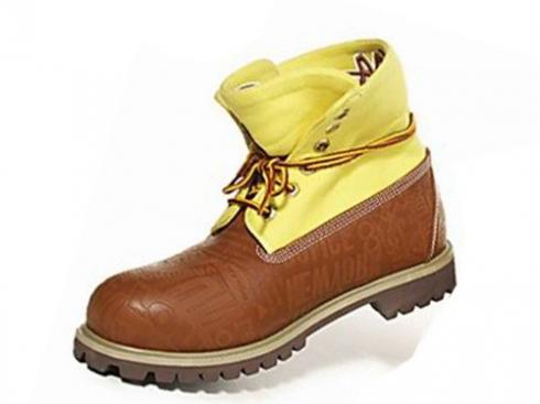 Mens Timberland Roll-top Boots Brown Yellow