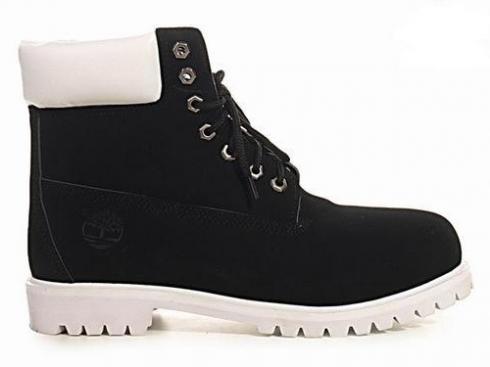 Timberland 6-inch Premium Scuff Proof Boots Black White Men