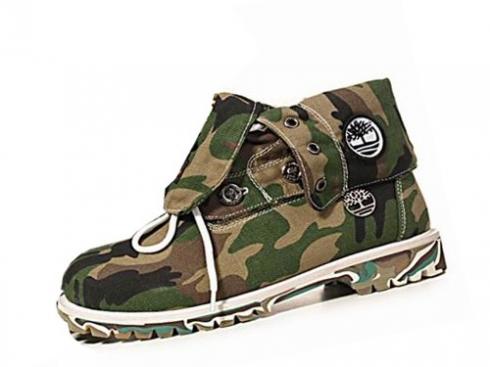 Timberland Army Green Men Roll Top Boots