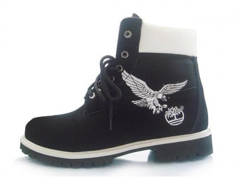 Timberland Custom 6 Inch Boots Mens Black White